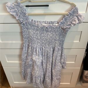 Blue Floral Mini Dress